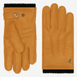 William (yellow) - goatskin leather gloves with warm fleece lining and press-stud - Schwartz & von Halen - EU - 2