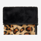 Leopard - sheep leather gloves with warm fleece lining & touchscreen feature