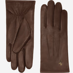 Lily (dark brown) - sheepskin leather gloves with warm fleece lining & touchscreen feature  - Schwartz & von Halen - EU - 2