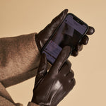 Lily (dark brown) - sheepskin leather gloves with warm fleece lining & touchscreen feature  - Schwartz & von Halen - EU - 4