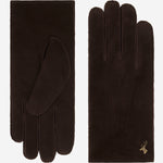 Matthew (brown) - suede goatskin leather gloves with luxurious sheep fur lining - Schwartz & von Halen - EU - 2