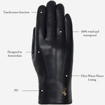Musk - vegan leather gloves with fleece lining & touchscreen feature - Schwartz & von Halen - EU - 12