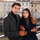 Benedict (cognac) - Exclusive peccary leather men’s gloves with cashmere lining