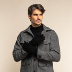 Rex (black) - suede goatskin leather gloves with luxurious wool/cashmere lining - Schwartz & von Halen - EU - 5