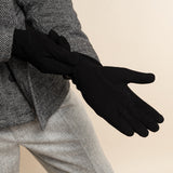 Rex (black) - suede goatskin leather gloves with luxurious wool/cashmere lining - Schwartz & von Halen - EU - 9