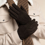 Rex (brown) - suede goatskin leather gloves with luxurious wool/cashmere lining - Schwartz & von Halen - EU - 9