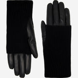 Riley – sheepskin leather gloves with knit cuff & touchscreen feature