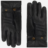 Rogan (black) - Robust men's deerskin gloves with warm PrimaLoft® lining