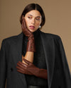 Rosemary Mid-forearm (marron chocolat) - Gants pour femme en cuir d’agneau avec doublure en soie & fonction tactile