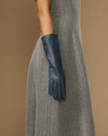 Rosemary Mid-forearm (gris) - Gants pour femme en cuir d’agneau avec doublure en soie & fonction tactile