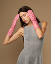 Rosemary Mid-forearm (rose) - Gants pour femme en cuir d’agneau avec doublure en soie & fonction tactile