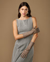Rosemary Mid-forearm (taupe) - Gants pour femme en cuir d’agneau avec doublure en soie & fonction tactile