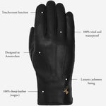 James (black) - classic sheepskin leather gloves with luxurious cashmere lining & touchscreen feature - Schwartz & von Halen - EU - 15