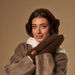 Sophia (brown) - Ultra-soft teddy mittens with warm faux fur lining - Schwartz & von Halen - EU - 7