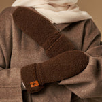 Sophia (brown) - Ultra-soft teddy mittens with warm faux fur lining - Schwartz & von Halen - EU - 8