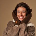 Sophia (brown) - Ultra-soft teddy mittens with warm faux fur lining - Schwartz & von Halen - EU - 9