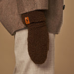 Sophia (brown) - Ultra-soft teddy mittens with warm faux fur lining - Schwartz & von Halen - EU - 10