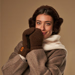 Sophia (brown) - Ultra-soft teddy mittens with warm faux fur lining - Schwartz & von Halen - EU - 11
