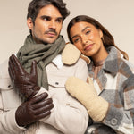 Sophia (beige) - Ultra-soft teddy mittens with warm faux fur lining  - Schwartz & von Halen - EU - 8