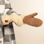 Sophia (beige) - Ultra-soft teddy mittens with warm faux fur lining  - Schwartz & von Halen - EU - 10