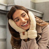 Sophia (beige) - Ultra-soft teddy mittens with warm faux fur lining  - Schwartz & von Halen - EU - 5
