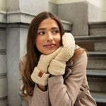 Sophia (beige) - Ultra-soft teddy mittens with warm faux fur lining  - Schwartz & von Halen - EU - 9