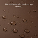 Smith (brown) - Sheepskin leather gloves with snap closure & touchscreen feature