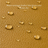 William (yellow) - Goatskin leather gloves with warm fleece lining and press-stud