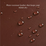 Emma (brown) - Extra-long sheepskin leather gloves with luxurious cashmere lining & touchscreen feature