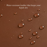 Alexander (brown) - Men’s lambskin leather gloves with luxurious rabbit fur lining and touchscreen feature