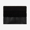 William (black) - Goatskin leather gloves with warm fleece lining and press-stud